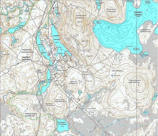 Leppäjärvi (utdrag ur terrängdatabasen)